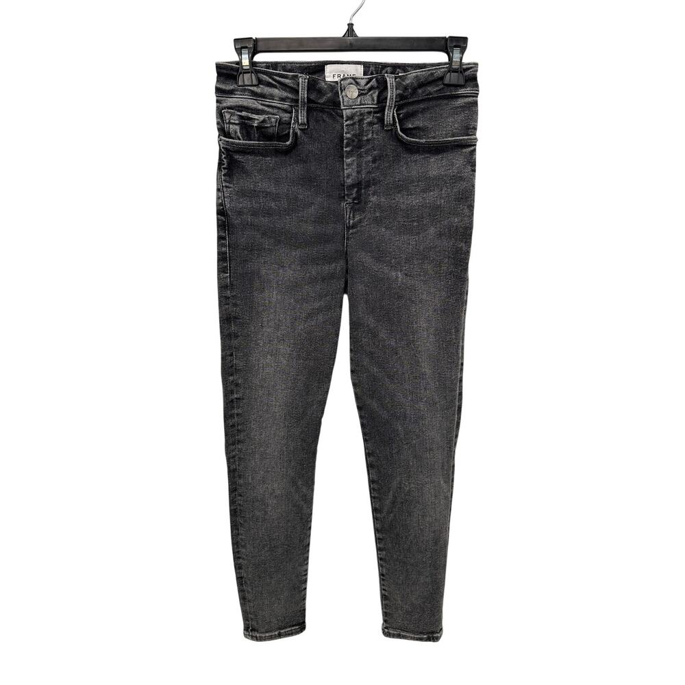 FRAME DENIM New Le One High Waist Gray Washed Crop Skinny Jeans // 1 - Picture 2 of 9